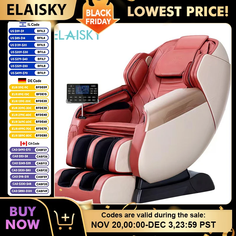 Electric Home Full Body Airbag Massage Chair Zero Gravity Hifi Music Relaxing Massage Chair Kneading Multi Functional Leisurely
Electric Home Full Body Airbag Massage Chair Zero Gravity Hifi Music Relaxing Massage Chair Kneading Multi Functional Leisurely