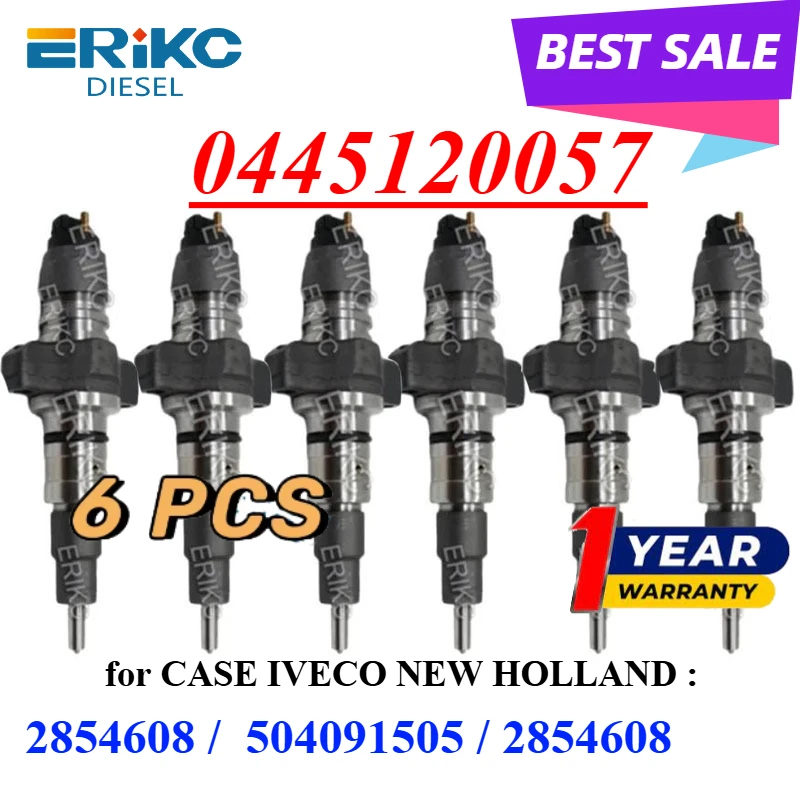 6PC 0445120057 Diesel Fuel Injectors 0986435552 Engine Nozzle For CASE IVECO NEW HOLLAND 2854608 504091505 2854608
6PC 0445120057 Diesel Fuel Injectors 0986435552 Engine Nozzle For CASE IVECO NEW HOLLAND 2854608 504091505 2854608
