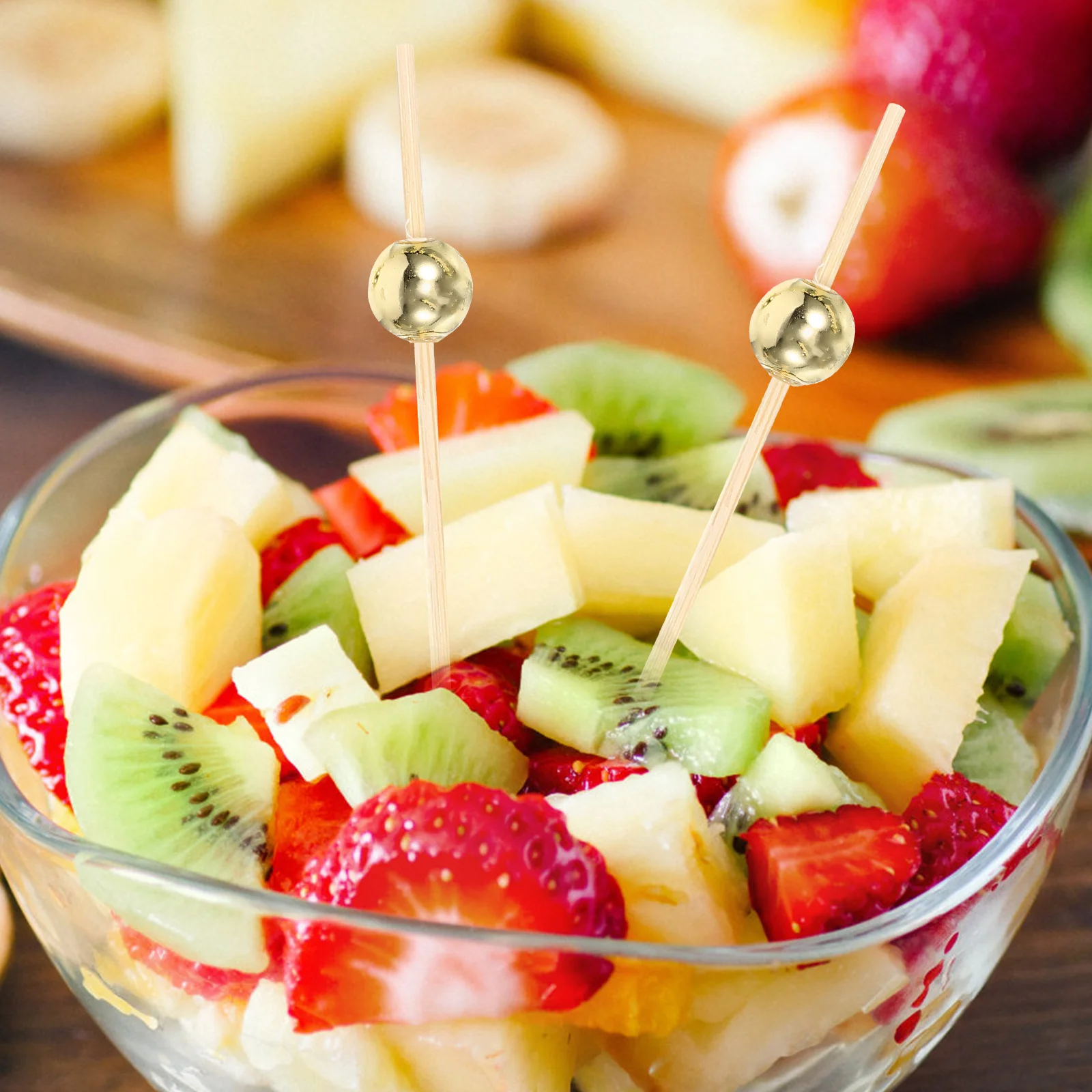 100Pcs Bamboo Cocktail Picks Fruit Skewers for Appetizers Sandwiches Snacks Party Supply Disposable Food Toothpicks
100Pcs Bamboo Cocktail Picks Fruit Skewers for Appetizers Sandwiches Snacks Party Supply Disposable Food Toothpicks