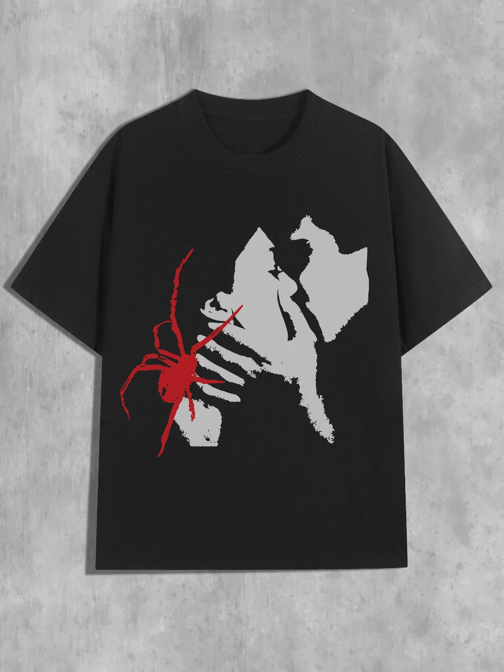 Y2K Streetwear Brand's Color-blocking Ambiguous Kiss Couple Red Spider Print Versatile and Trendy Round-neck T-shirt
Y2K Streetwear Brand's Color-blocking Ambiguous Kiss Couple Red Spider Print Versatile and Trendy Round-neck T-shirt