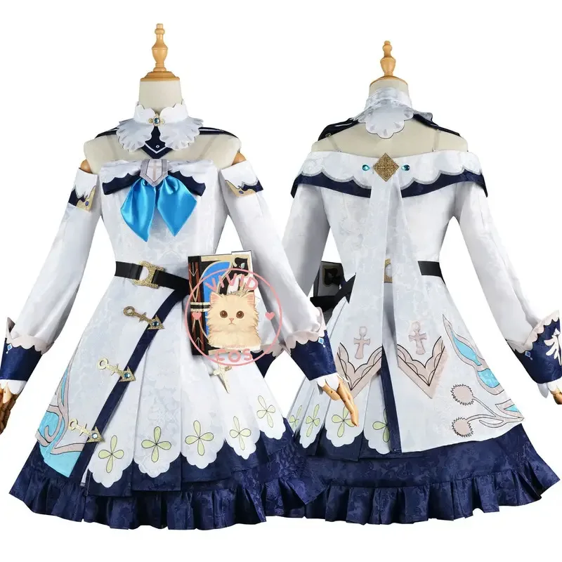 Genshin Impact Barbara Deconess from Favonius Church and Healing Sutile Floral or Wave Patterns Cosplay Costume Azuiss Bows;5'b
Genshin Impact Barbara Deconess from Favonius Church and Healing Sutile Floral or Wave Patterns Cosplay Costume Azuiss Bows;5'b