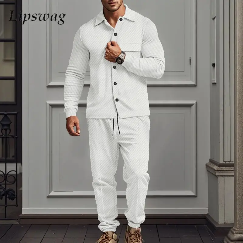 Vintage Mens Two Piece Sets 2024 Autumn Casual Long Sleeve Cargo Shirts And Pants Tracksuits Men Fashionable Solid Color Suits
Vintage Mens Two Piece Sets 2024 Autumn Casual Long Sleeve Cargo Shirts And Pants Tracksuits Men Fashionable Solid Color Suits