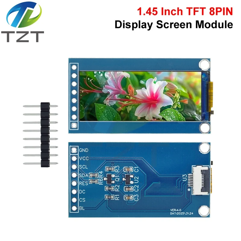 TZT 1/3PCS 1.45 Inch TFT LCD Screen Display Module GC9107 Small Screen 60*160 Module LCD Full View SPI Color Screen For Arduino
TZT 1/3PCS 1.45 Inch TFT LCD Screen Display Module GC9107 Small Screen 60*160 Module LCD Full View SPI Color Screen For Arduino