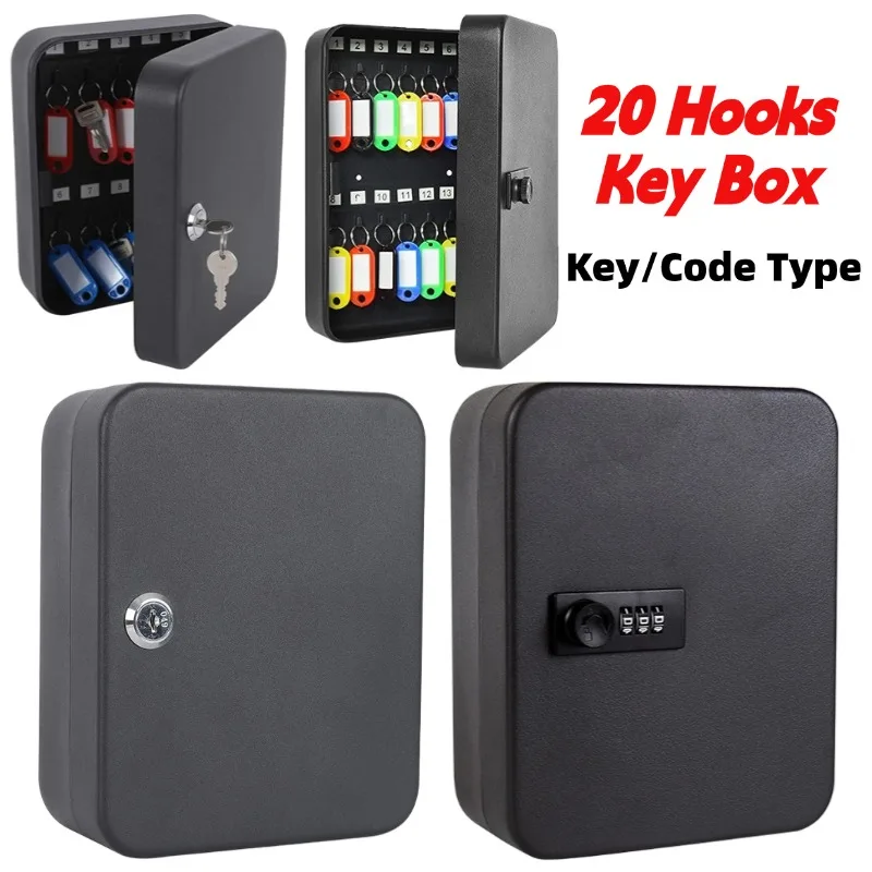 Key Storage Lock Box 20 Hooks Combination Key Cabinet Security Lock Box with Key/Code Lock Home Locking Key Organizer Safe Case
Key Storage Lock Box 20 Hooks Combination Key Cabinet Security Lock Box with Key/Code Lock Home Locking Key Organizer Safe Case