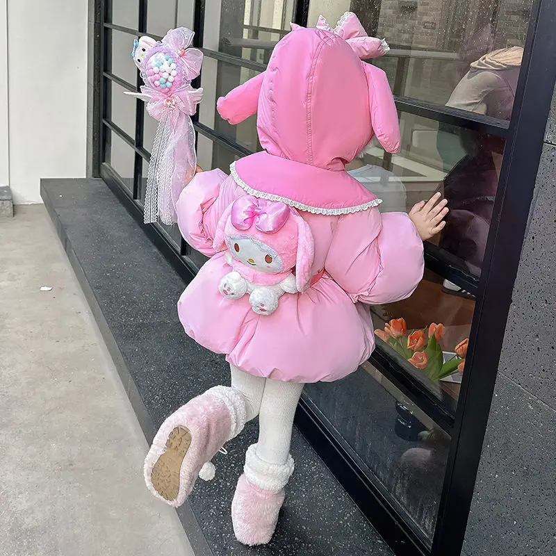 Sanrio My Melody Girl Hooded down Jacket Winter Cartoon Kids' Coat Cotton-Padded Sweet Princess Windbreaker for Children
Sanrio My Melody Girl Hooded down Jacket Winter Cartoon Kids' Coat Cotton-Padded Sweet Princess Windbreaker for Children