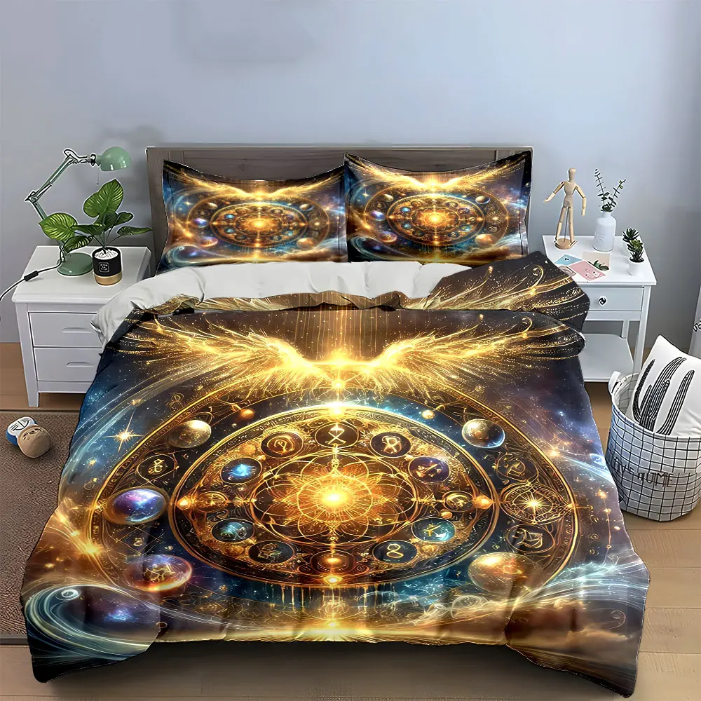 Mystic Art Set for Decoration Bedding Set with 1 Duvet Cover 2 Pillowcases Single Double King Queen, Gift
Mystic Art Set for Decoration Bedding Set with 1 Duvet Cover 2 Pillowcases Single Double King Queen, Gift