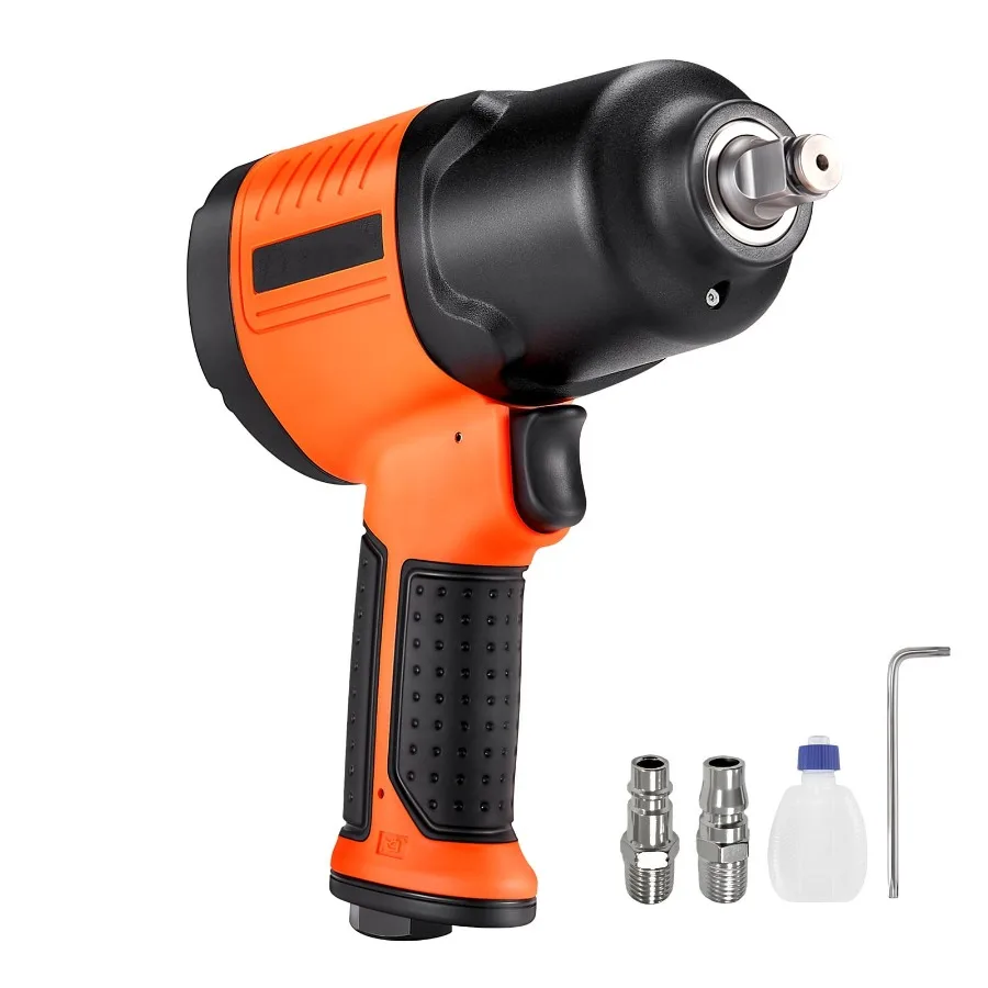 1 2" Drive Pneumatic Impact Wrench with 1100 ft-lbs Reverse Torque 7500RPM 4-Speed Adjustable Tool for Vehicle Repairs and Main
1 2" Drive Pneumatic Impact Wrench with 1100 ft-lbs Reverse Torque 7500RPM 4-Speed Adjustable Tool for Vehicle Repairs and Main