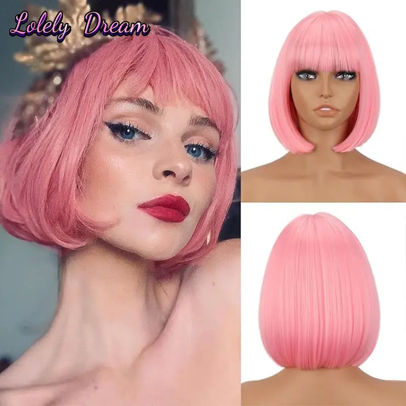 Розовый парик Синтетические парики Женская натуральная челка Короткие прямые волосы Повседневный парик для косплея Высокотемпературный шелк Полный чехол на голову
Розовый парик Синтетические парики Женская натуральная челка Короткие прямые волосы Повседневный парик для косплея Высокотемпературный шелк Полный чехол на голову