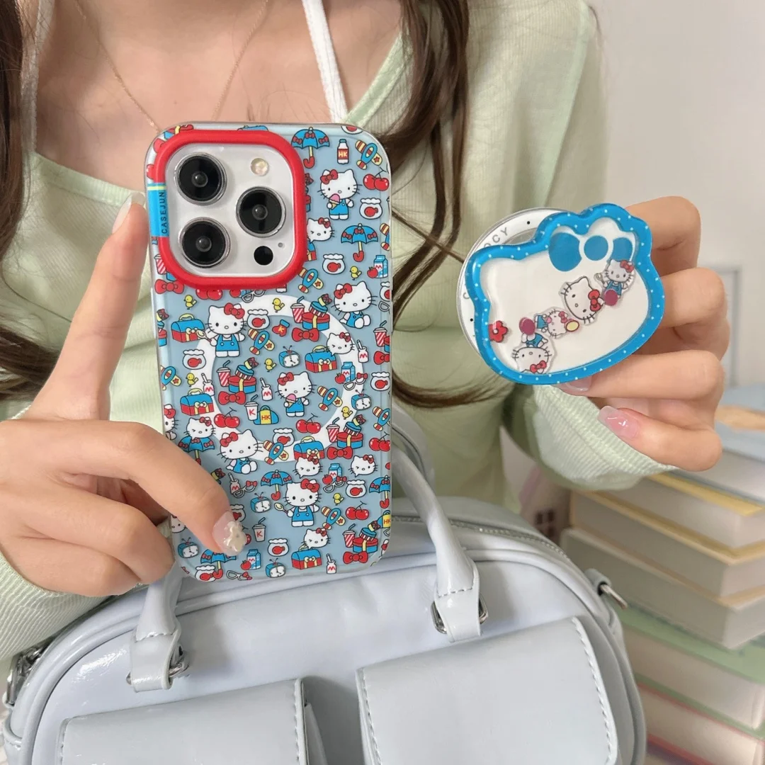 Full screen Cute Hello Kitty Magnetic Holder Magsafe Wireless Charge Phone Case For iPhone 16 15 14 13 Pro Max Hard Cover
Full screen Cute Hello Kitty Magnetic Holder Magsafe Wireless Charge Phone Case For iPhone 16 15 14 13 Pro Max Hard Cover
