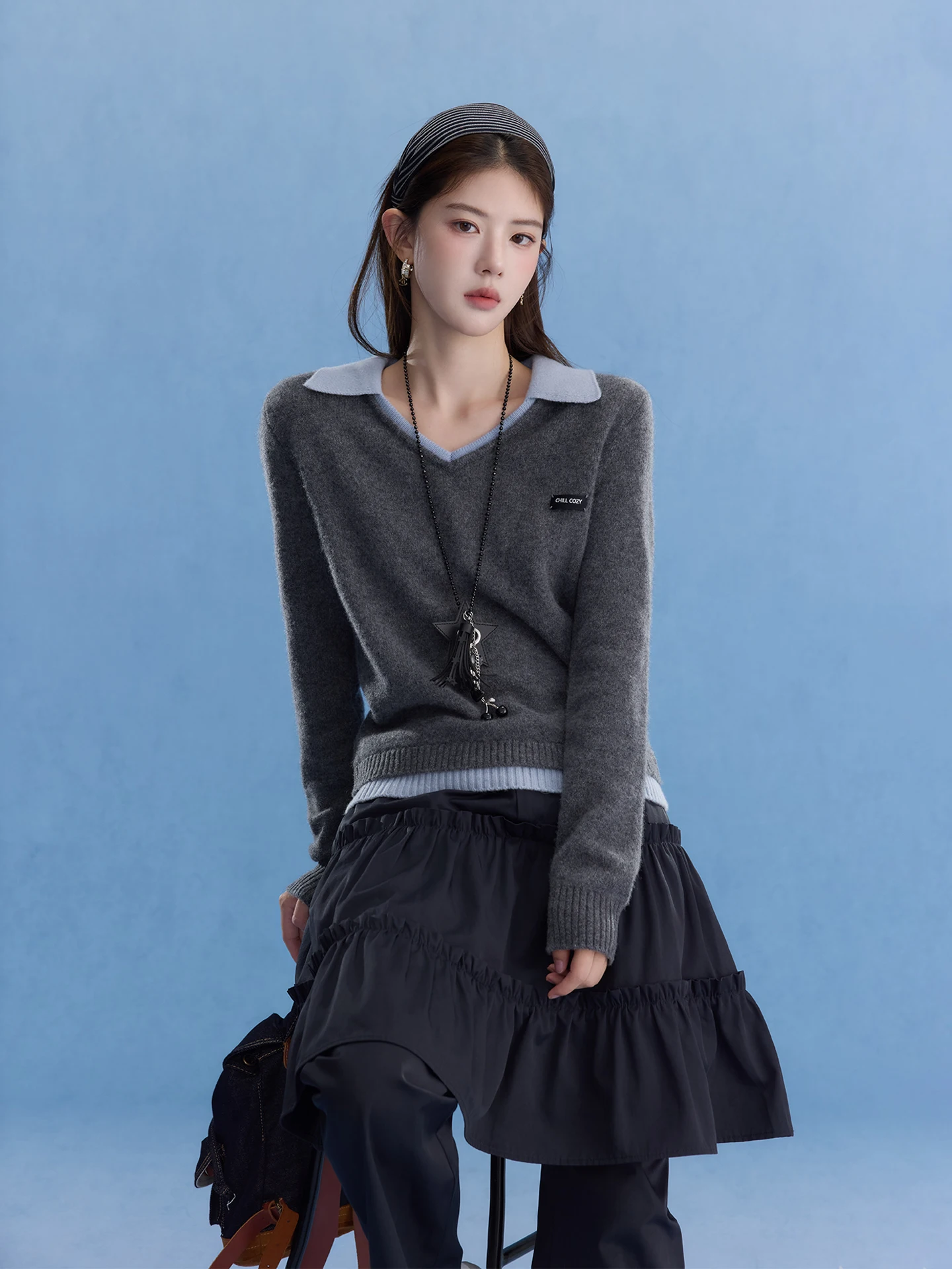 ChillCozy Miu Sle College Wind Long Sve Knitted Sweater Soft Camere Wool Women's Casual Faion Daily Wear
ChillCozy Miu Sle College Wind Long Sve Knitted Sweater Soft Camere Wool Women's Casual Faion Daily Wear