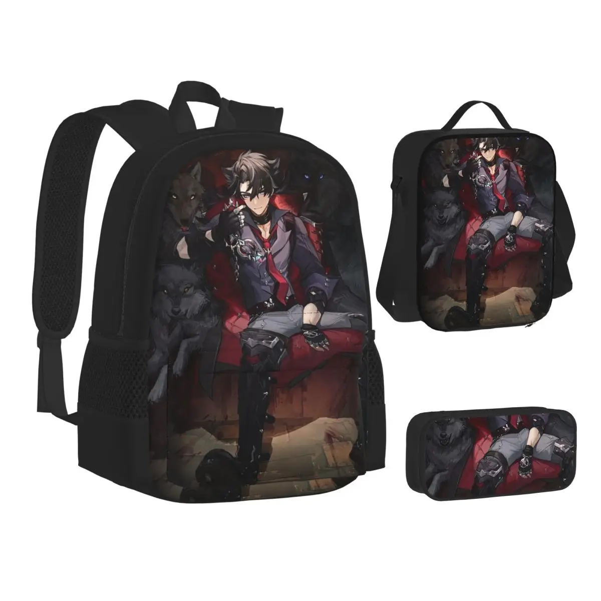 Genshin Impact Wriothesley Risley BackpacksBookbag Students School Bags Kids Rucksack Lunch Bag Pen Bag Three-Piece Set
Genshin Impact Wriothesley Risley BackpacksBookbag Students School Bags Kids Rucksack Lunch Bag Pen Bag Three-Piece Set