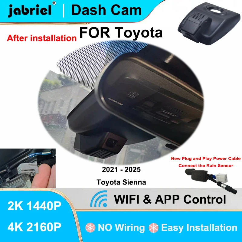 Видеорегистратор Jabriel для Toyota Sienna 2021-2024, передняя и задняя камеры, 2K 4K 2160P, Wi-Fi, Plug and Play
Видеорегистратор Jabriel для Toyota Sienna 2021-2024, передняя и задняя камеры, 2K 4K 2160P, Wi-Fi, Plug and Play
