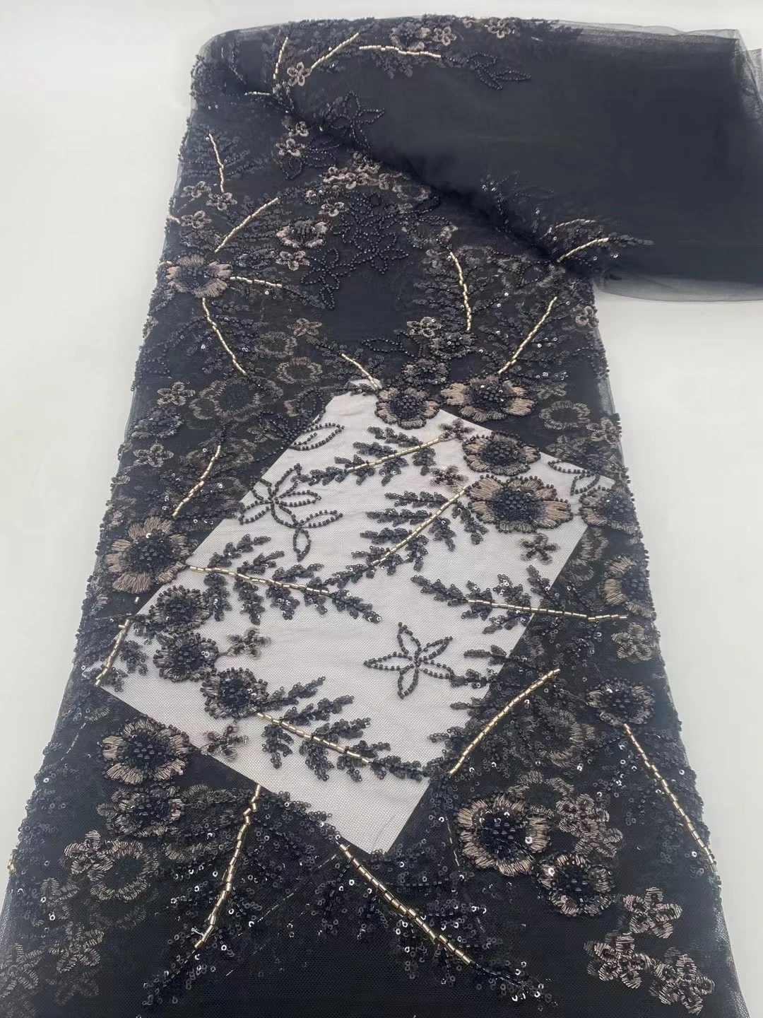 African Nigerian Sequins Embroidery Tulle Lace Fabric, Sewing Beads Stone Prom Dresses, High Quality, 5Yards, 2024 DP0338
African Nigerian Sequins Embroidery Tulle Lace Fabric, Sewing Beads Stone Prom Dresses, High Quality, 5Yards, 2024 DP0338