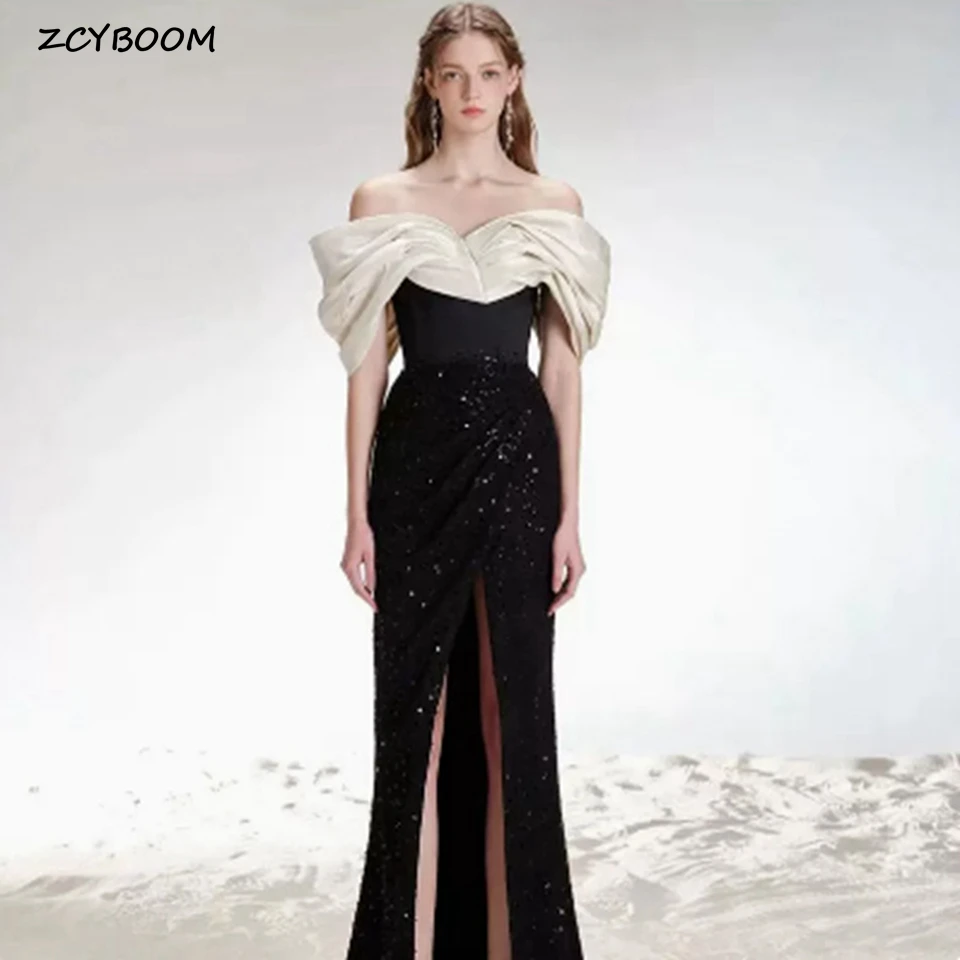 Elegant Strapless Off The Shoulder Sequin Evening Dresses Floor Length Mermaid Side Slit Zipper Custom Made Formal Gown
Elegant Strapless Off The Shoulder Sequin Evening Dresses Floor Length Mermaid Side Slit Zipper Custom Made Formal Gown