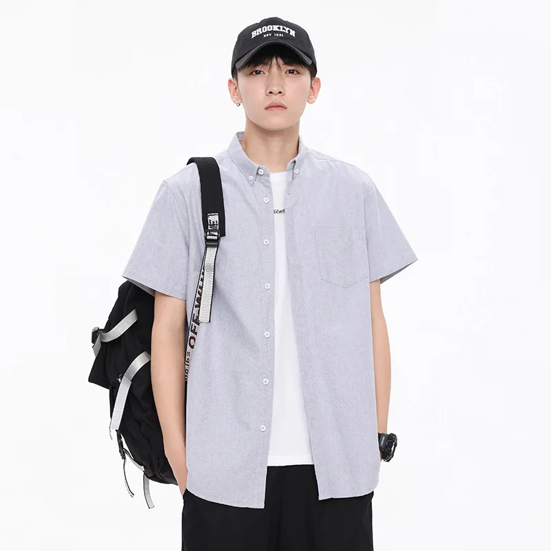 Men's Spring and Summer Casual Short Sleeve Shirt Striped Shirt
Men's Spring and Summer Casual Short Sleeve Shirt Striped Shirt