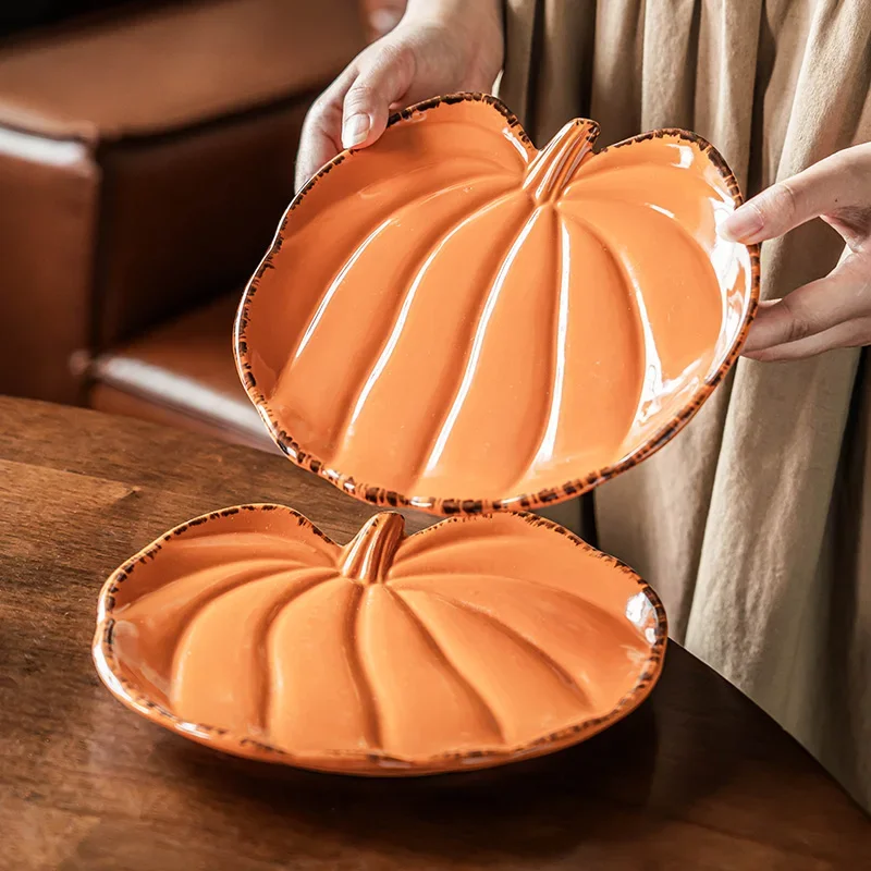 Special-shaped Plate Pumpkin-shaped Plate American Irregular Salad Steak Plate Home Ceramic Tableware Main Course Decoration
Special-shaped Plate Pumpkin-shaped Plate American Irregular Salad Steak Plate Home Ceramic Tableware Main Course Decoration