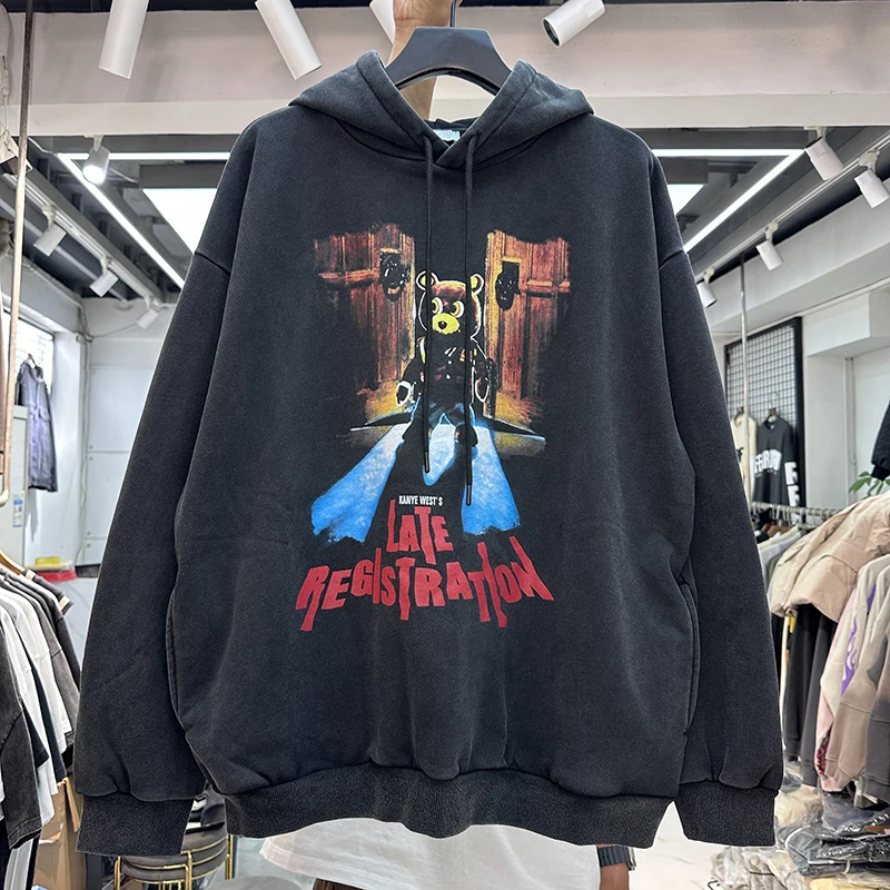 Street Style Fleece Lined Hoodie Bear Letter Print Kanye Vintage Autumn Winter Sweatshirt Trendy Casual Loose Fit Teen Boy
Street Style Fleece Lined Hoodie Bear Letter Print Kanye Vintage Autumn Winter Sweatshirt Trendy Casual Loose Fit Teen Boy