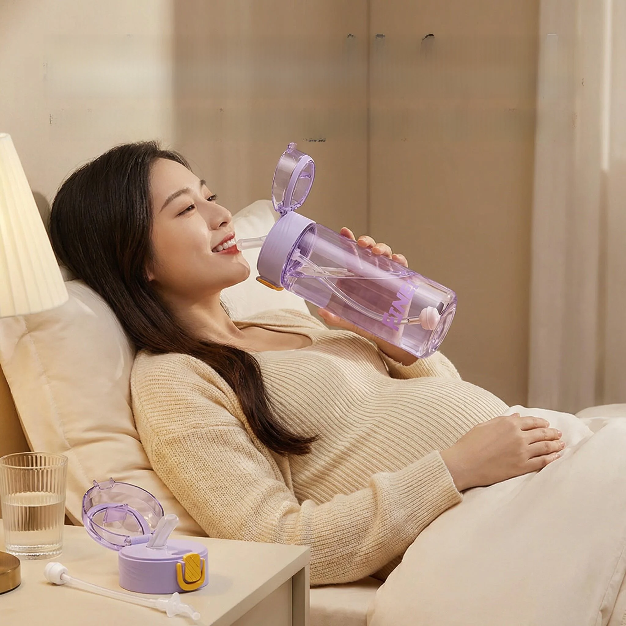 Large Capacity Insulated Straw Cup for Pregnant Women with Gravity Ball Can Drink While Lying Water Cup with Scale Maternity Cup
Large Capacity Insulated Straw Cup for Pregnant Women with Gravity Ball Can Drink While Lying Water Cup with Scale Maternity Cup