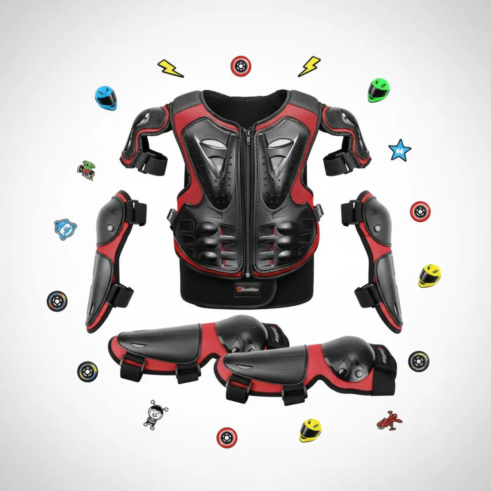 5 Pieces Kids Motorcycle Protective Suit Shock Absorbing Young Motocross Kids Safety Jacket with Knee Elbow Pads
5 Pieces Kids Motorcycle Protective Suit Shock Absorbing Young Motocross Kids Safety Jacket with Knee Elbow Pads