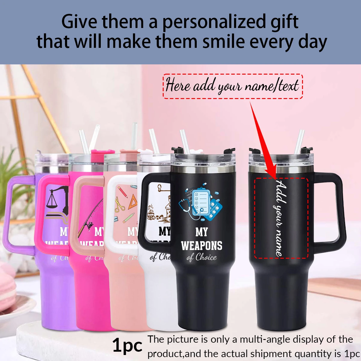 40oz Customized Name/Texe Holiday Water Bottle with Handgrip Outdoor Travel Cup 1pc Stainless Steel Large Capacity Coffee Cups
40oz Customized Name/Texe Holiday Water Bottle with Handgrip Outdoor Travel Cup 1pc Stainless Steel Large Capacity Coffee Cups