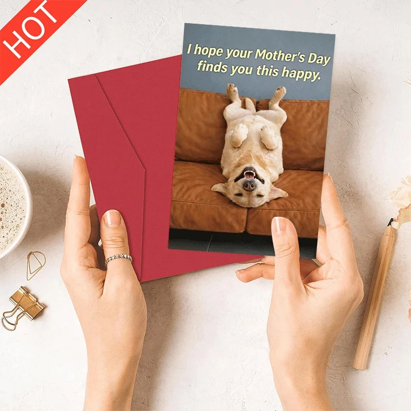 Mother's Day Greeting Card, Happy Dog Print Funny Mother's Day Card for Mom Pet Lover
Mother's Day Greeting Card, Happy Dog Print Funny Mother's Day Card for Mom Pet Lover
