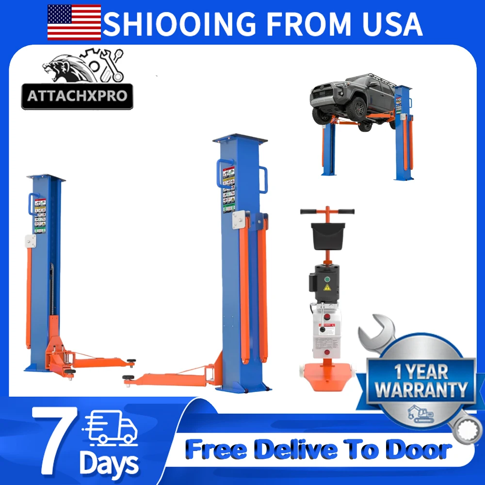 ATTACHXPRO Portable Two Post Car Lift 8000 LBS Capacity, 220V Electric Lock, Movable Garage Car Lift for Home Garage & Workshop
ATTACHXPRO Portable Two Post Car Lift 8000 LBS Capacity, 220V Electric Lock, Movable Garage Car Lift for Home Garage & Workshop