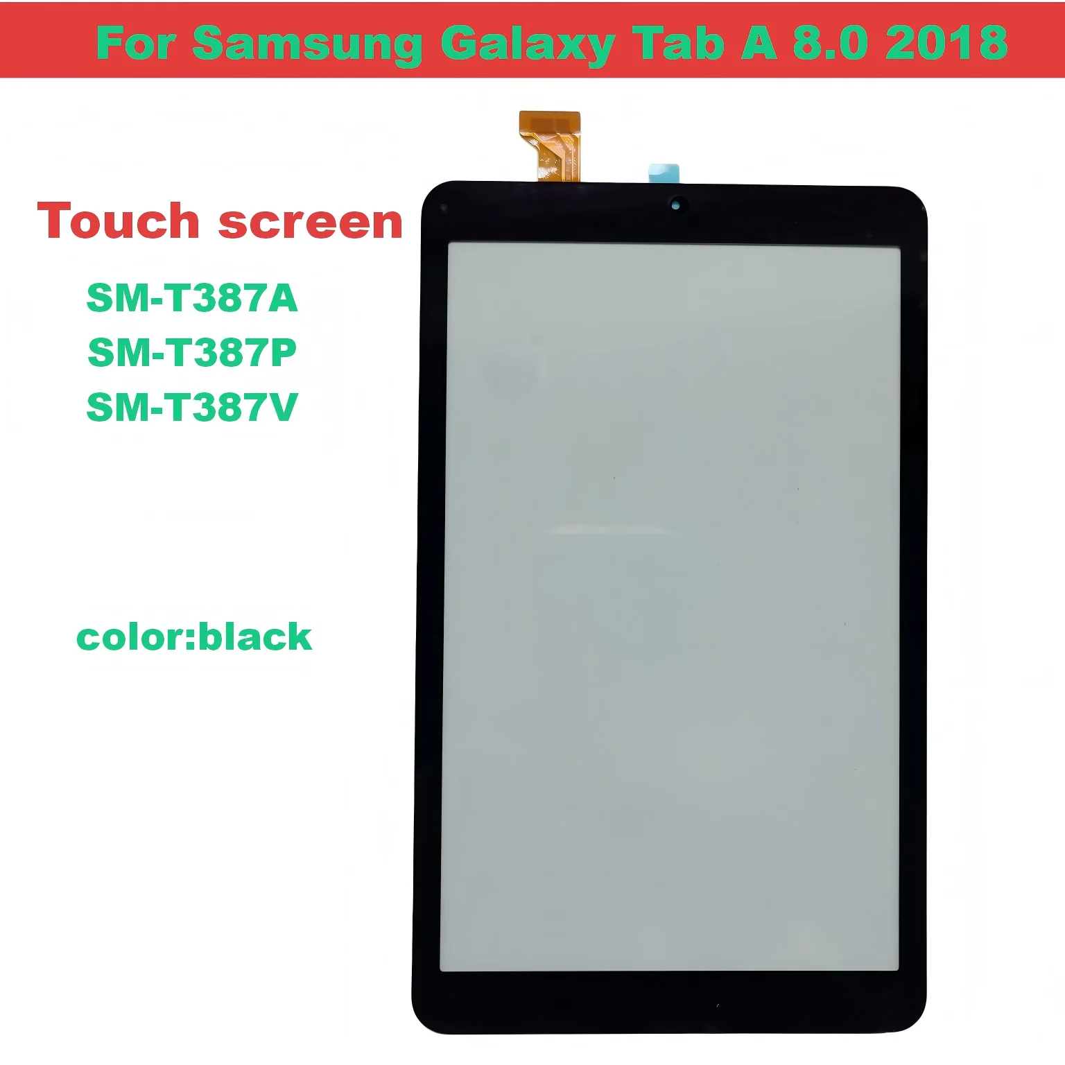 For Samsung Galaxy Tab A 8.0 2018 T387 SM-T387 Touch Screen + OCA Front Glass Panel Replacement
For Samsung Galaxy Tab A 8.0 2018 T387 SM-T387 Touch Screen + OCA Front Glass Panel Replacement