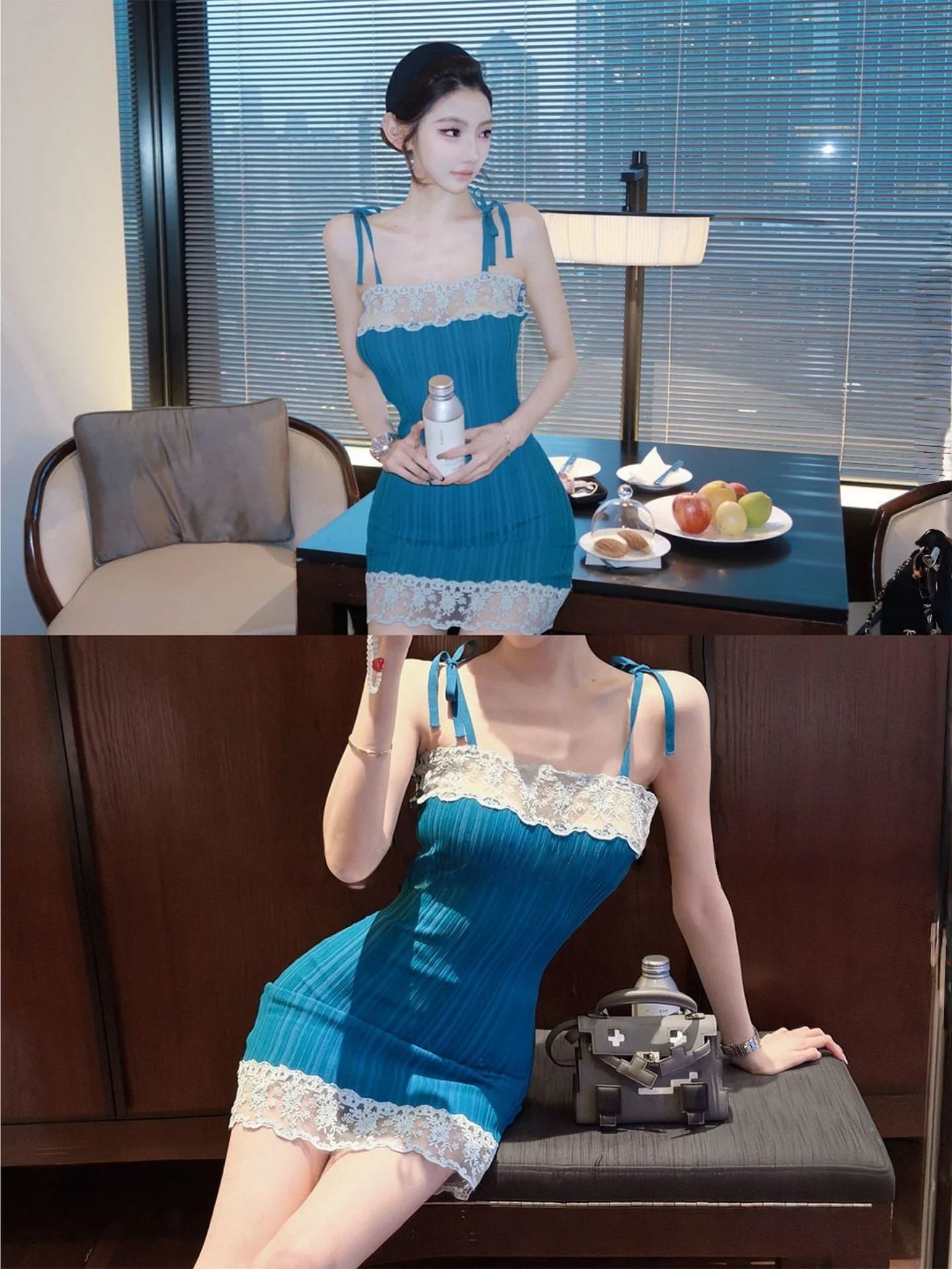 Sexy Lace Trim Halter Neck Knitted Short Skirt Dress Women's Summer Slim Fit High Waist Breathable Comfortable City Commute
Sexy Lace Trim Halter Neck Knitted Short Skirt Dress Women's Summer Slim Fit High Waist Breathable Comfortable City Commute