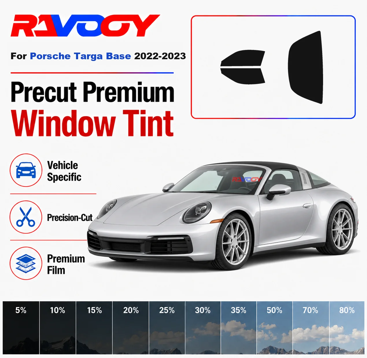 Premium Precut Window Tint Kit Front Rear Windows Rear Windshield For Porsche Targa Base 2022-2023 Car Solar Nano Ceramic Film
Premium Precut Window Tint Kit Front Rear Windows Rear Windshield For Porsche Targa Base 2022-2023 Car Solar Nano Ceramic Film