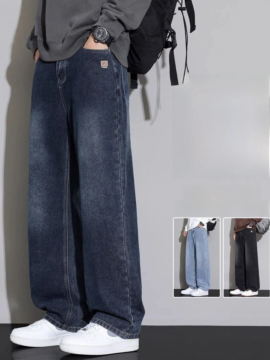 Men's Casual Cotton Stretch Denim Jeans mid Waist Straight Leg Wear Resistant for Work Comfortable Loose Fit Fall Winter
Men's Casual Cotton Stretch Denim Jeans mid Waist Straight Leg Wear Resistant for Work Comfortable Loose Fit Fall Winter
