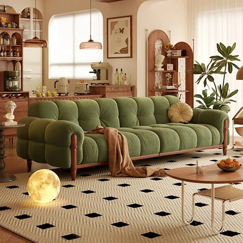 Retro sofa piano keys small apartment cream wind dark green sofa, American style, fabric sofa
Retro sofa piano keys small apartment cream wind dark green sofa, American style, fabric sofa
