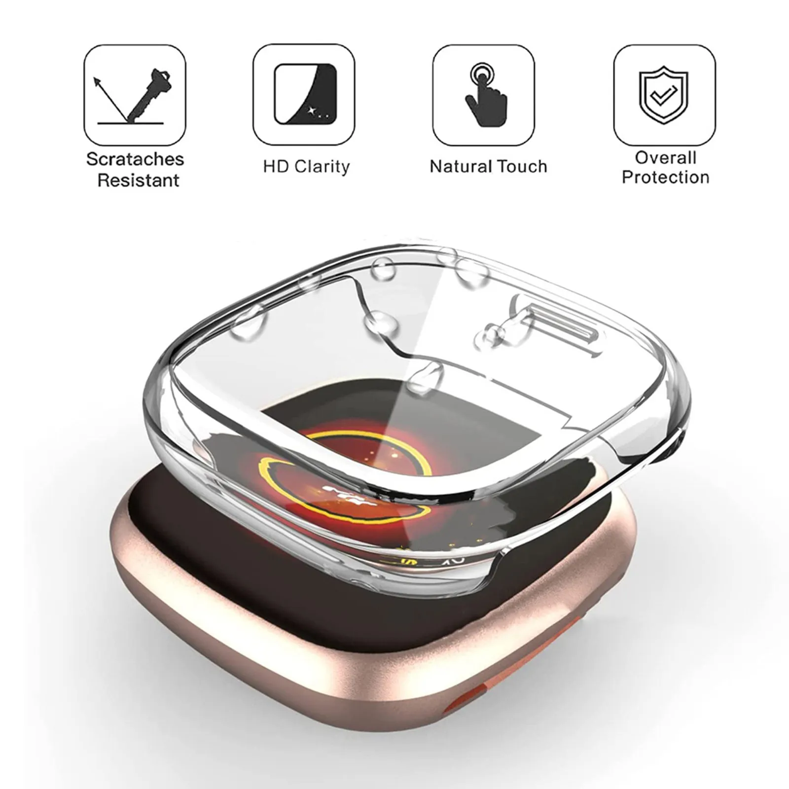 2Pcs Tpu Watch Shell Protective Cover Shockproof Scratch Resistant Case Compatible for Fitbit Versa4 Smartwatch Screen Protector
2Pcs Tpu Watch Shell Protective Cover Shockproof Scratch Resistant Case Compatible for Fitbit Versa4 Smartwatch Screen Protector