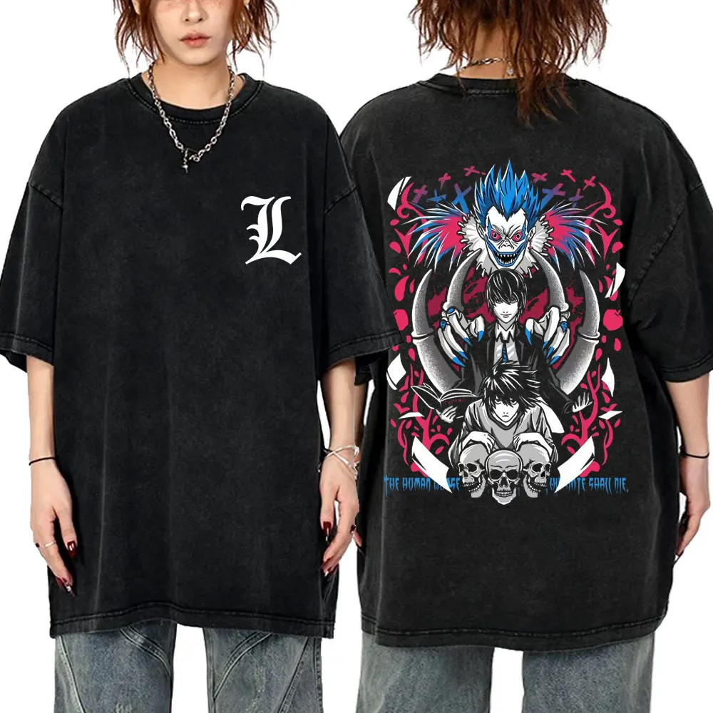 Anime Death Note Yagami Light Ryuk Washed Vintage T-shirt Men Women Clothing Cotton Casual Oversized Crewneck Short Sleeve Tees
Anime Death Note Yagami Light Ryuk Washed Vintage T-shirt Men Women Clothing Cotton Casual Oversized Crewneck Short Sleeve Tees
