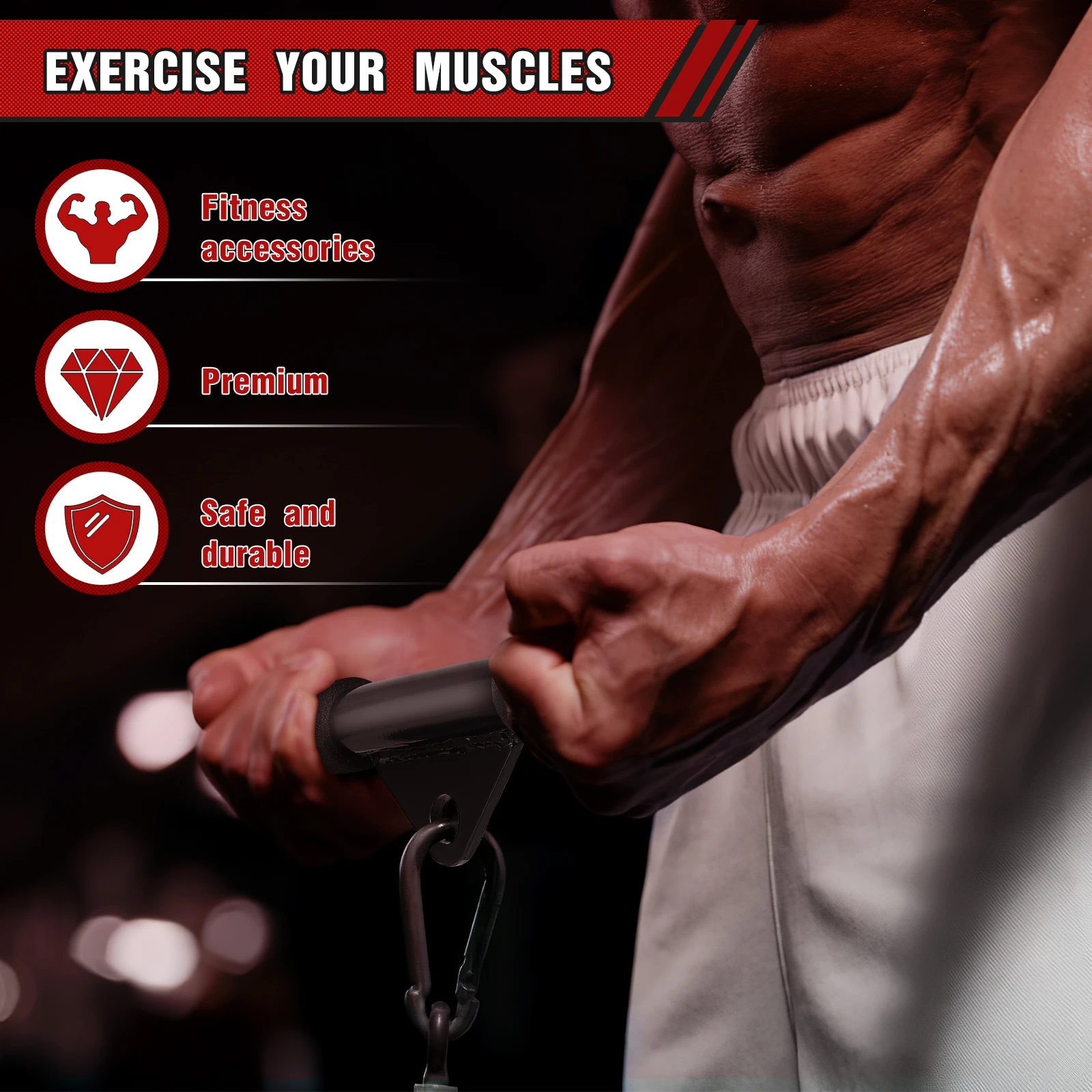 Straight Fitness Bar Durable Steel Home Gym Equipment Tricep Bicep Shoulder Workout Attachment Cable System Accessories
Straight Fitness Bar Durable Steel Home Gym Equipment Tricep Bicep Shoulder Workout Attachment Cable System Accessories