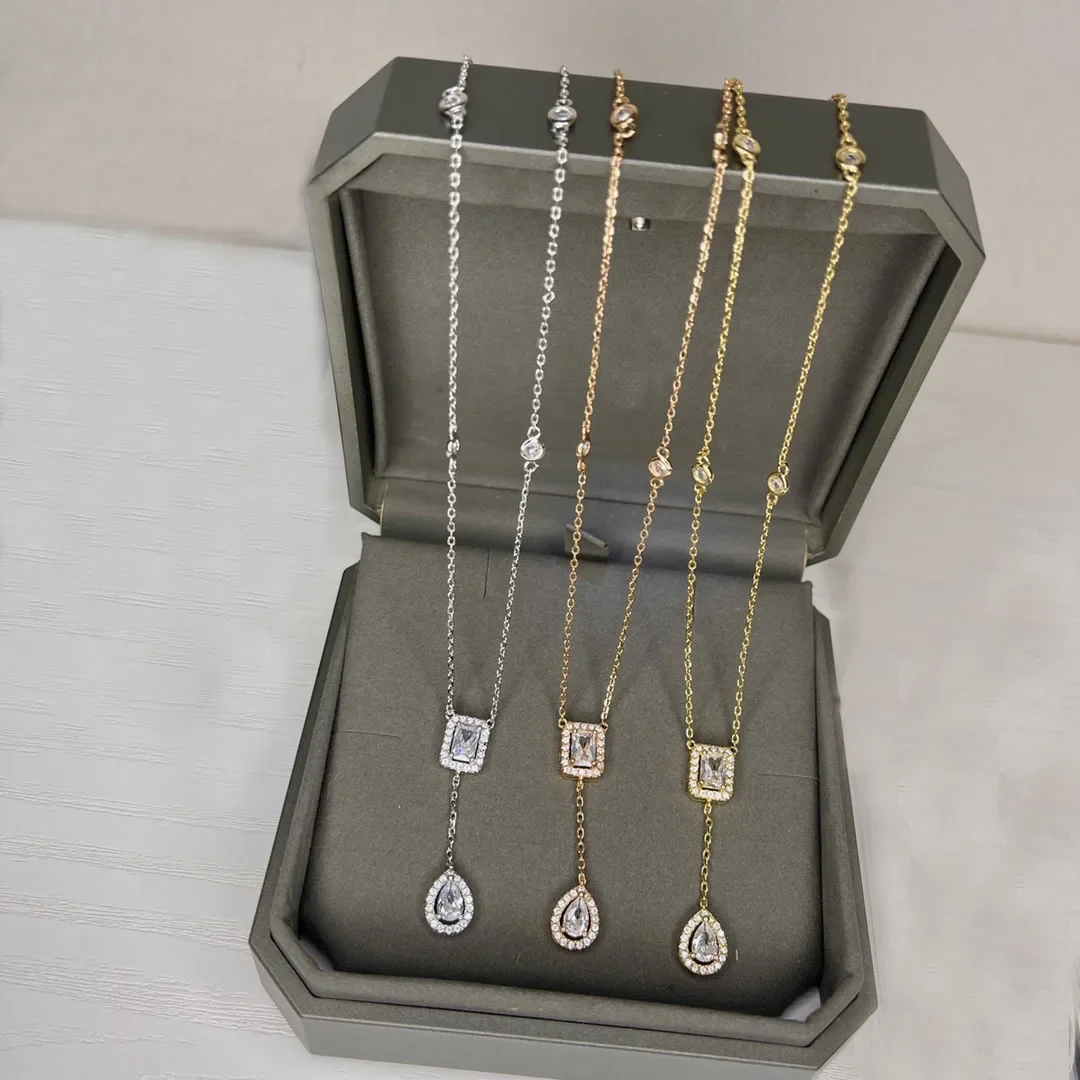 Fine And Fashionable 925 Sterling Silver Square Droplet Shaped Women's Diamond Jewelry MESSIK Necklace
Fine And Fashionable 925 Sterling Silver Square Droplet Shaped Women's Diamond Jewelry MESSIK Necklace