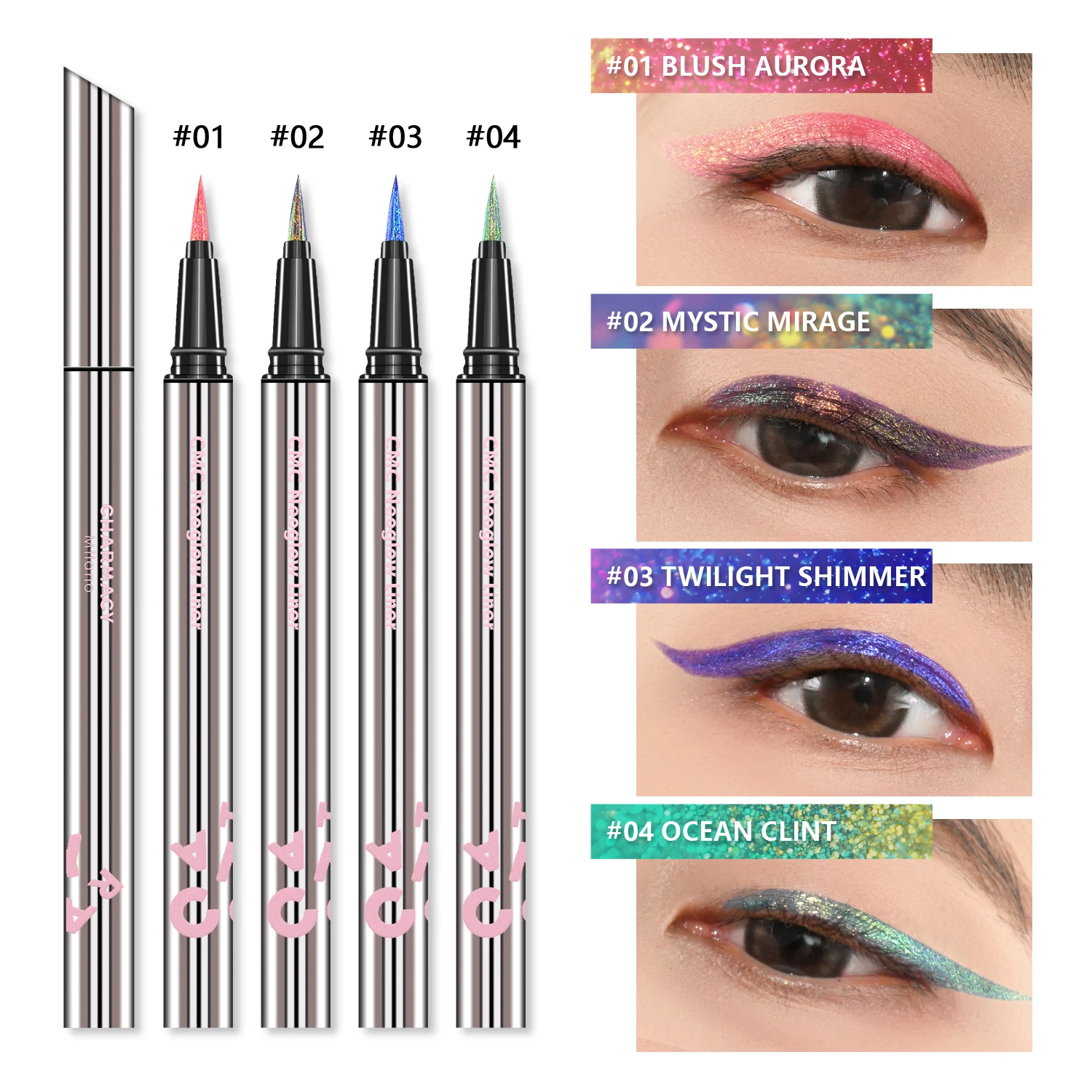CHARMACY New Glitter Liquid Eyeliner Waterproof High Quality Long-lasting Colored Chameleon Eye Liner Makeup Cosmetic for Women
CHARMACY New Glitter Liquid Eyeliner Waterproof High Quality Long-lasting Colored Chameleon Eye Liner Makeup Cosmetic for Women