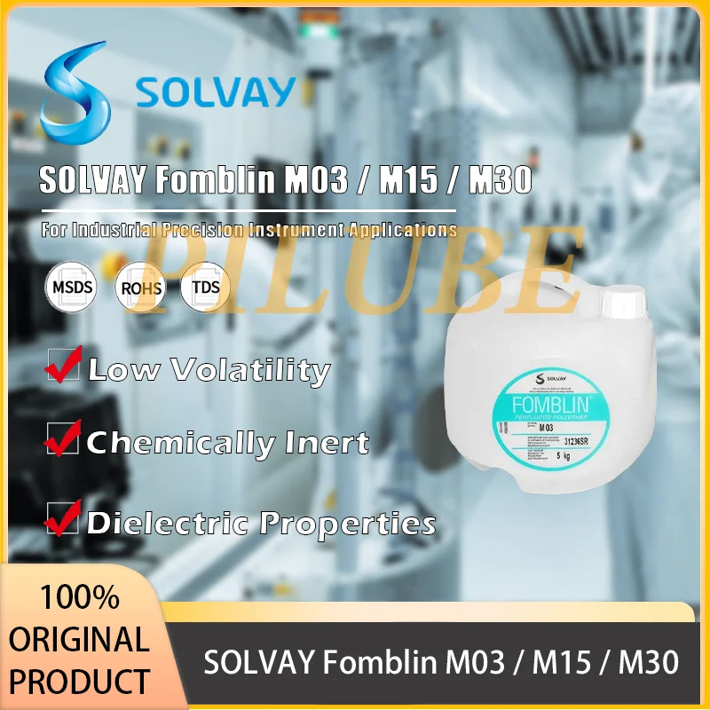 SOLVAY Fomblin M03 M15 M30 Fully Fluorinated Polyether Lubricant High Performance and Chemical Resistance Original Product
SOLVAY Fomblin M03 M15 M30 Fully Fluorinated Polyether Lubricant High Performance and Chemical Resistance Original Product