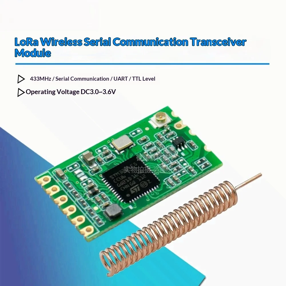 HC-15 LoRa Wireless Module, 433MHz UART TTL Serial Communication 3.5km Long Distance Data Transceiver
HC-15 LoRa Wireless Module, 433MHz UART TTL Serial Communication 3.5km Long Distance Data Transceiver
