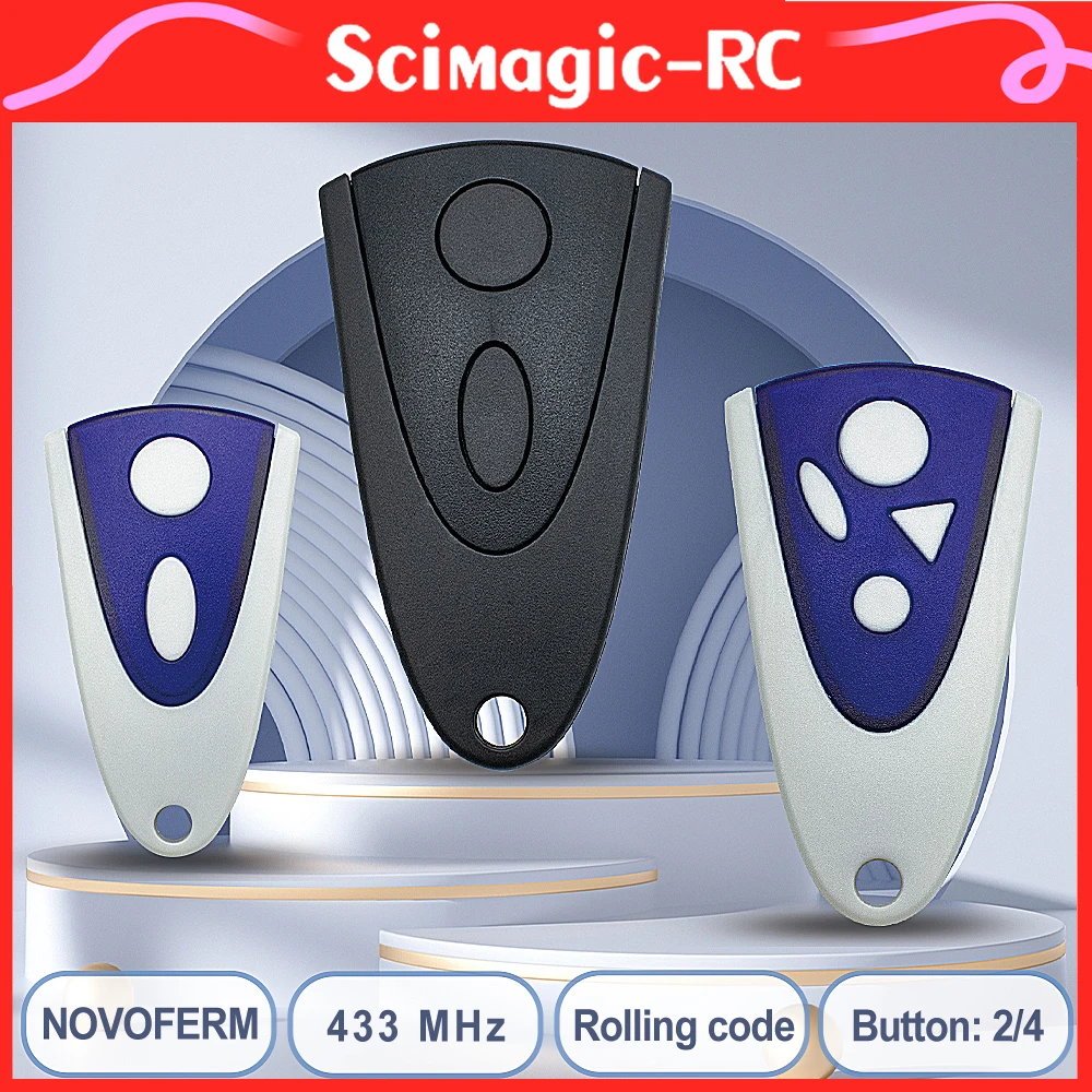 For NOVOFERM MCHS43-2 MTR43-2 MNHS433-02 MNHS433-04 NOVOTRON 502 MAX43-2, 504 MAX43-4 433MHZ Rolling Code Garage Remote Control
For NOVOFERM MCHS43-2 MTR43-2 MNHS433-02 MNHS433-04 NOVOTRON 502 MAX43-2, 504 MAX43-4 433MHZ Rolling Code Garage Remote Control