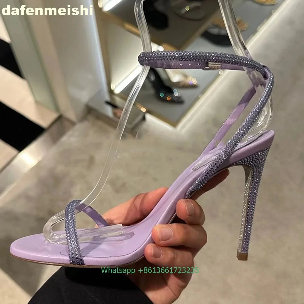 One-Strap Rhinestone High Heel Women Sandals 2026 Summer Round-Toed Open-Toed Stilettos Banquet Dress Crystal Bling Bling Shoes
One-Strap Rhinestone High Heel Women Sandals 2026 Summer Round-Toed Open-Toed Stilettos Banquet Dress Crystal Bling Bling Shoes