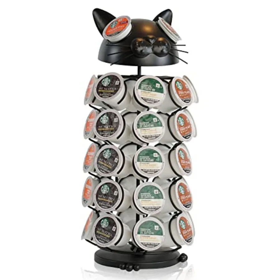 Carousel Coffee Pod Holder Compatible with Keurig K-Pods K-Cups Countertop Rack Storage Organizer Metal Home and Kitchen Decor
Carousel Coffee Pod Holder Compatible with Keurig K-Pods K-Cups Countertop Rack Storage Organizer Metal Home and Kitchen Decor