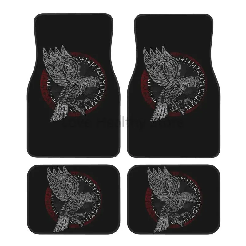 Viking Crow Pattern Car Floor Mats 4pcs Full Set Front & Rear Auto Non-slip Carpets Floor Mats Universal Fit for Car SUV Sedan
Viking Crow Pattern Car Floor Mats 4pcs Full Set Front & Rear Auto Non-slip Carpets Floor Mats Universal Fit for Car SUV Sedan