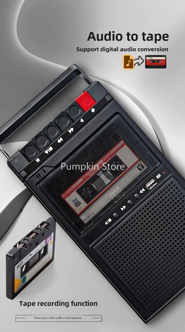 Retro Stereo Cassette Player Walkman Cassette Tape Music Audio Auto Reverse With Recorder External Speaker USB Playback
Retro Stereo Cassette Player Walkman Cassette Tape Music Audio Auto Reverse With Recorder External Speaker USB Playback