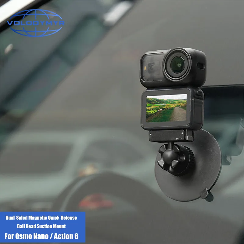 VOLODYMYR for DJI Osmo Nano/ACTION 6 Bidirectional Magnetic Quick Release Ball Head Suction Cup Mount Action Camera Accessory
VOLODYMYR for DJI Osmo Nano/ACTION 6 Bidirectional Magnetic Quick Release Ball Head Suction Cup Mount Action Camera Accessory