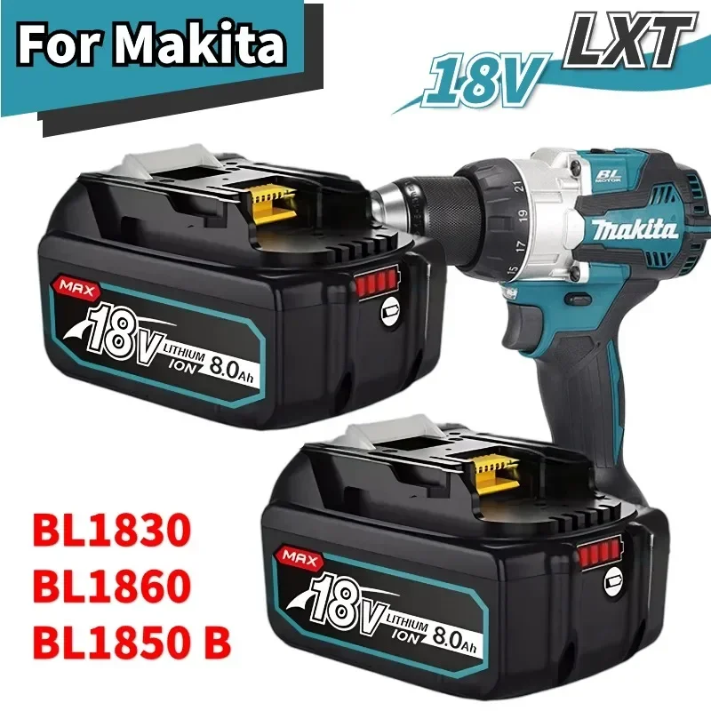 18V 6.0Ah 8.0Ah rechargeable Li-ion Battery For Makita 18 Volt Power Tools BL1860 BL1830b BL1850b BL1840
18V 6.0Ah 8.0Ah rechargeable Li-ion Battery For Makita 18 Volt Power Tools BL1860 BL1830b BL1850b BL1840