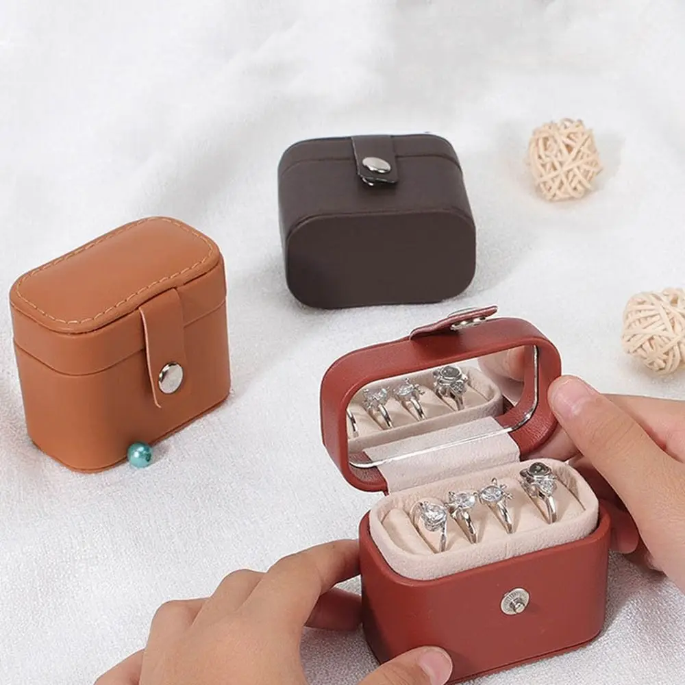 Practical Mini Jewelry Box Waterproof PU Leather Earrings Storage Display Case with Mirror Jewelry Storage Case for Home
Practical Mini Jewelry Box Waterproof PU Leather Earrings Storage Display Case with Mirror Jewelry Storage Case for Home