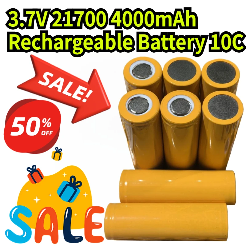 3.7V 21700 4000mAh Rechargeable Battery 10C Discharge High Power Batteries for High-power Appliances
3.7V 21700 4000mAh Rechargeable Battery 10C Discharge High Power Batteries for High-power Appliances