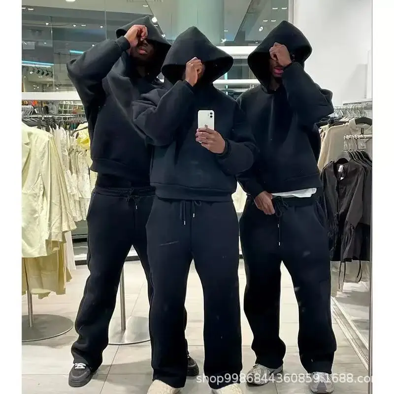 Новинка 2025 года, однотонная толстовка с капюшоном для подростков, комплект для бега, унисекс, повседневная спортивная мода, модный комплект из двух предметов
Новинка 2025 года, однотонная толстовка с капюшоном для подростков, комплект для бега, унисекс, повседневная спортивная мода, модный комплект из двух предметов