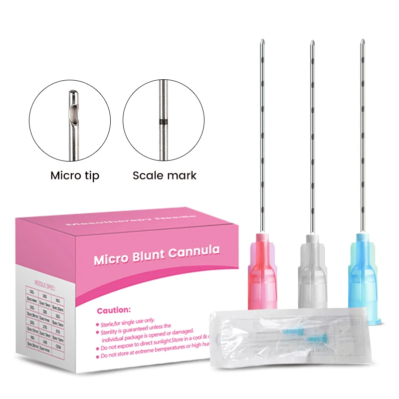 Sterile Blunt Tip Cannula Needle Precise Clear Scale 22G 23G 25G 27G 18G 30G 50mm 70mm Disposable Flexible Blunt Micro Cannula
Sterile Blunt Tip Cannula Needle Precise Clear Scale 22G 23G 25G 27G 18G 30G 50mm 70mm Disposable Flexible Blunt Micro Cannula