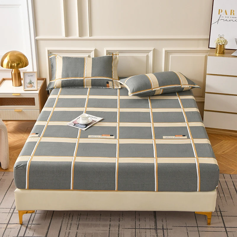 Simple Plaid Pattern Fitted Sheet with Pillowcase,Microfiber Soft Bedding Fitted Sheet with Elastic for Single Double Bed
Simple Plaid Pattern Fitted Sheet with Pillowcase,Microfiber Soft Bedding Fitted Sheet with Elastic for Single Double Bed